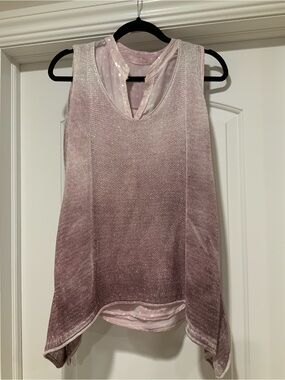 Blush Pink Velvet Layered Tank Top